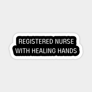 registered nurse with healing hands Magnet