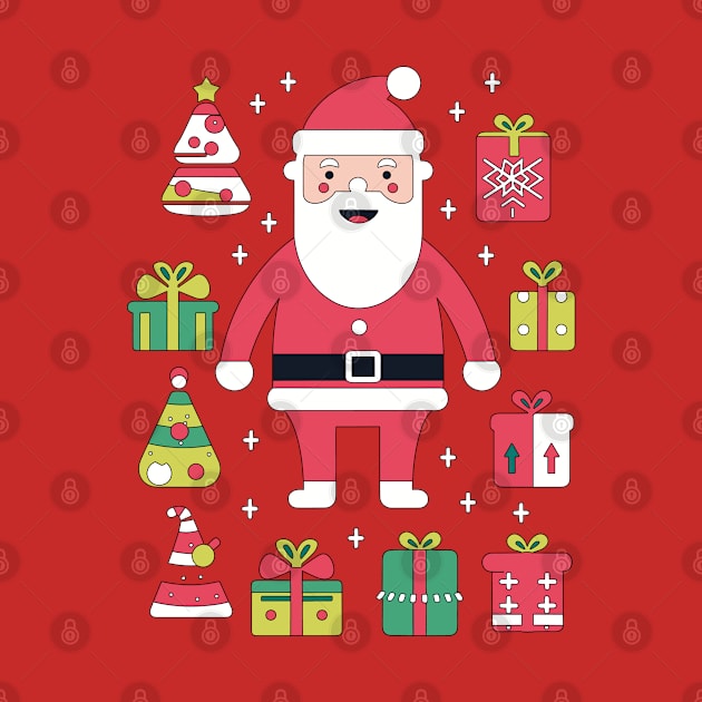 Pop Art Santa: A Colorful and Cheerful Christmas Illustration by Abystoic