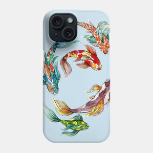 Watercolor and Ink Koi Fish Phone Case