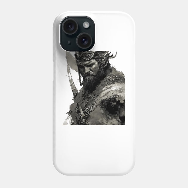 Odin the Viking God Prepares for War Phone Case by DesignsbyZazz