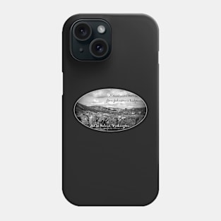 mountains seen from Johnston's Ridge, oval Phone Case