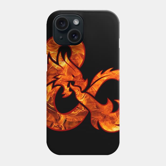 Fire Logo Funny Dungeons And Dragons DND D20 Lover Phone Case by Bingeprints