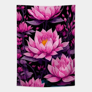 Pink Water lilies Tapestry