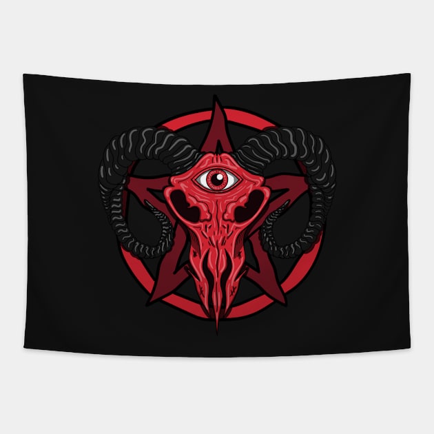 The Eye and The Horns Tapestry by Starquake