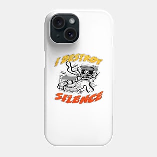 I Destroy Silence Old School Orange Phone Case