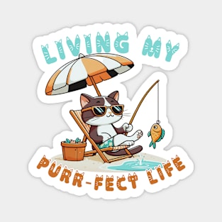 Living my Purr-fect Life Magnet