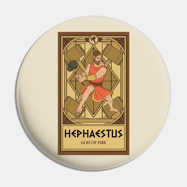 Hephaestus Tarot Card Pin by katieclouds