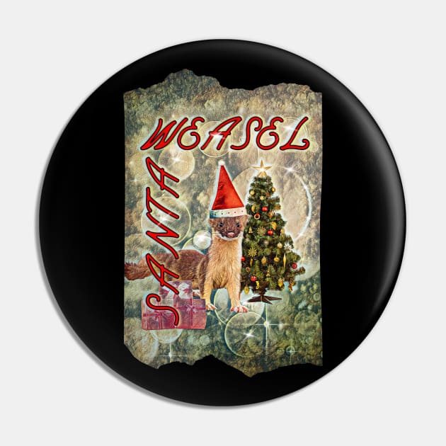 Santa Wiesel Christmas tree gift Pin by UMF - Fwo Faces Frog