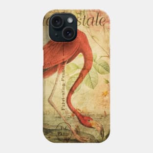 The Flamingo - Vintage French Postcard Phone Case