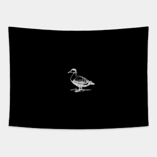 Black and White Pattern of Duck by Lya Qays Tapestry