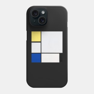 Composition with Yellow, Blue, Black and Light Blue by Mondrian Phone Case