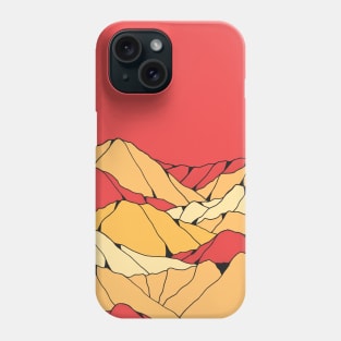 Red Sky Mountains Phone Case