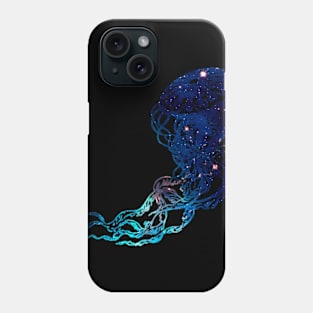 Blue Galactic Jelly Fish Phone Case