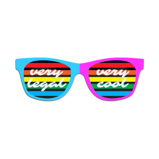 Very Legal & Very Cool - 80s Rainbow Sunglasses T-Shirt