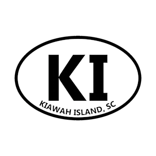 KI - Kiawah Island SC Modern Style Oval Design T-Shirt