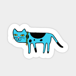 Cool Cat - Blue cat Magnet