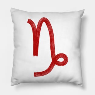 Red Capricorn Pillow