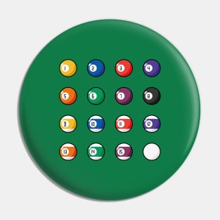 Pool Billiard Balls Pin