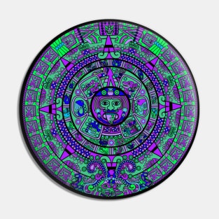 Psychedelic Mayan Calendar Pin