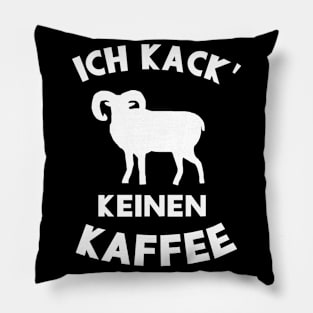 Mufflon Kaffee Widder Ziege Spruch Morgen Pillow