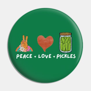 Peace Love Pickles Vintage Pin