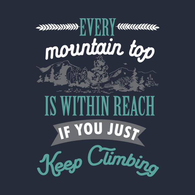 Mountain top - hiker hiking hike outdoor motivation by papillon