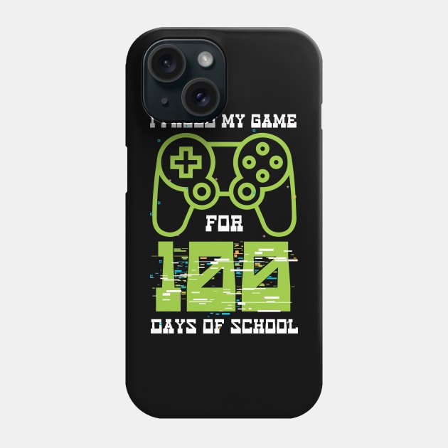 I Paused My Game for 100 Days of School Video Gamer Phone Case by Happy Shirt