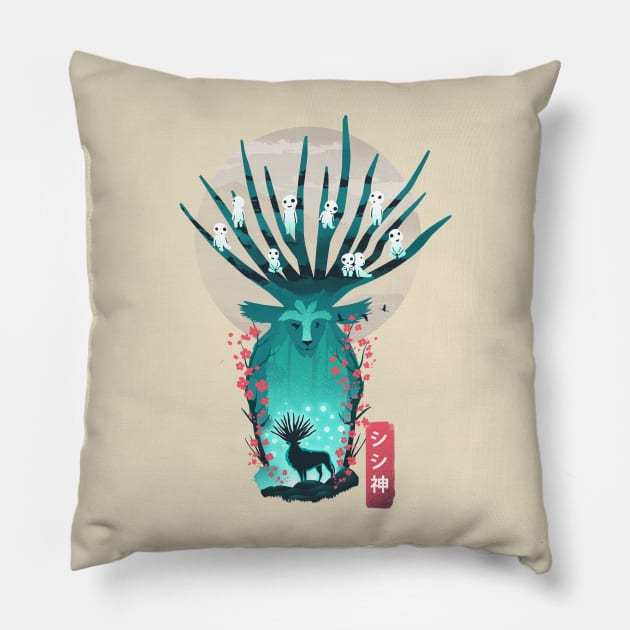 Deer God Pillow by DANDINGEROZZ