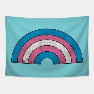 transgender rainbow flag Tapestry