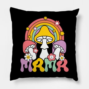 Groovy Mama Retro Mama Mushroom Pillow