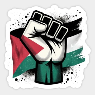 Free Palestine Hand Clenching Sticker, Sticker, Free Palestine