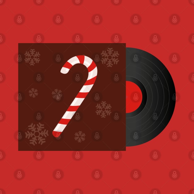 Christmas Music Vinyl | Gift Ideas | Candy Cane by Fluffy-Vectors