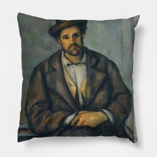 Seated Peasant by Paul Cezanne Pillow