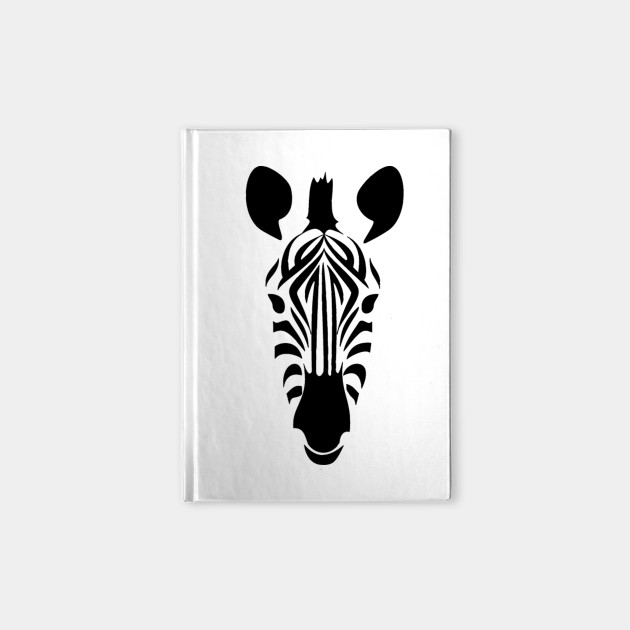 Zebra Face Black Stripes Art Silhouette Zebra Notebook Teepublic