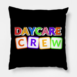 Daycare Crew Kindergarten Style Pillow