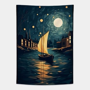 Sailing under Starry Skies Tapestry