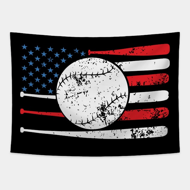 Baseball Flag Tapestry by zooma