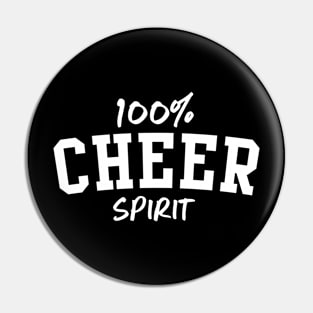 100% Cheer Spirit Pin