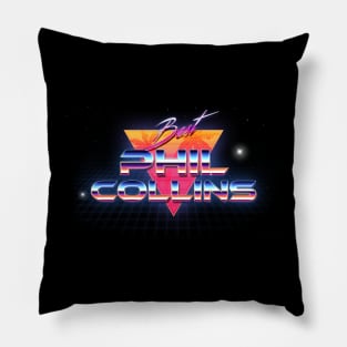 Phil Collins Retro Crome Art Pillow