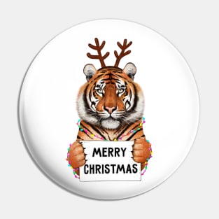 Tiger in Christmas Pin