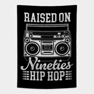 Raised on 90's Hip Hop: Funny Vintage Boom Box and Cassette Tape Tapestry