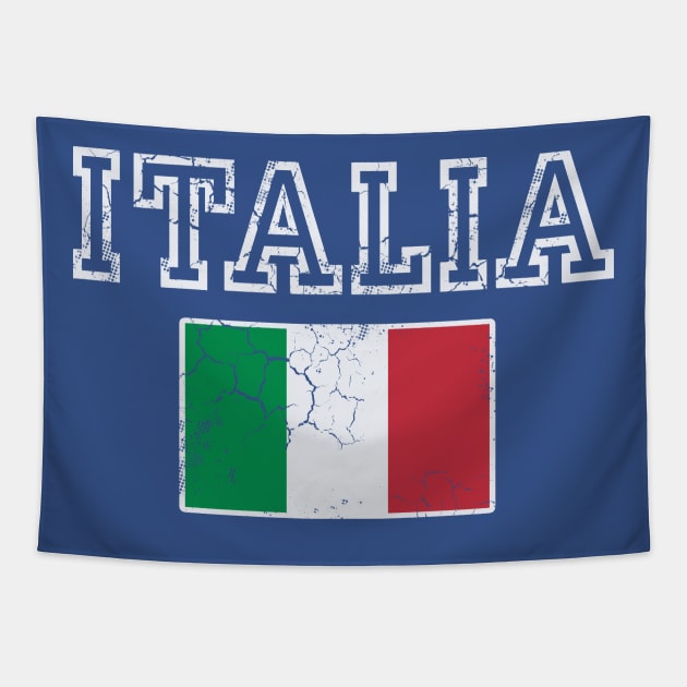 Retro Italia Flag Italian Italy Italiano Tapestry by E