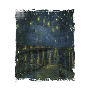 Vincent Van gogh starry night Rhone T-Shirt