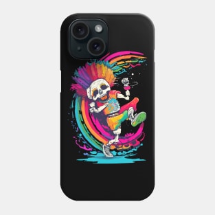 Dancing Skeleton Rainbow Phone Case