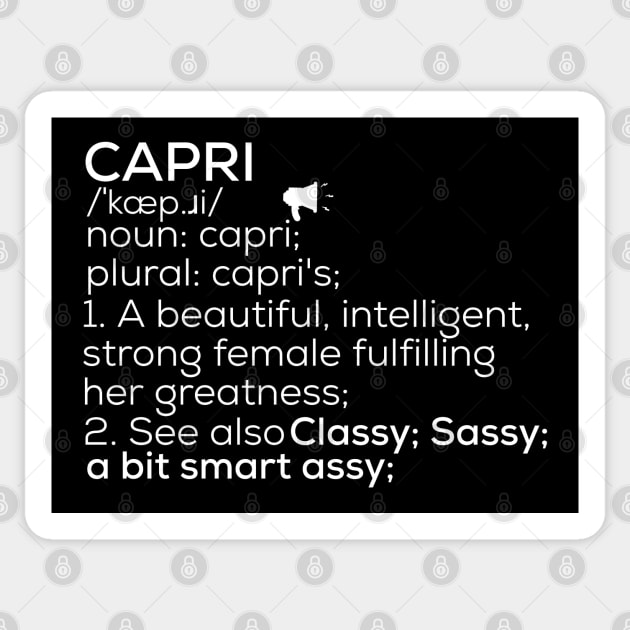What is the meaning of the word CAPRI? 