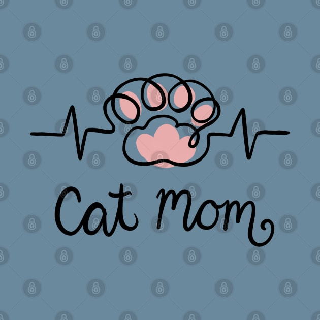 Cat mom paw heartbeat by Chigurena