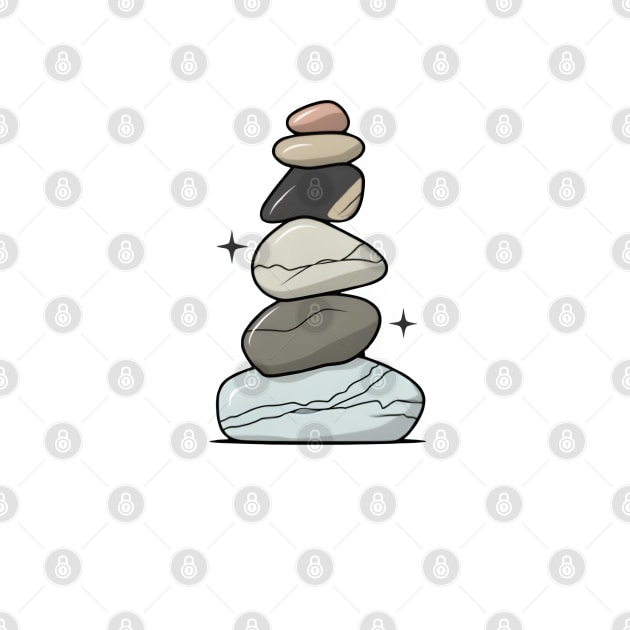 STONE ROCK BALANCING by ThesePrints