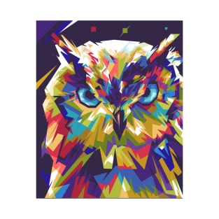 Owl Colorful with Background T-Shirt