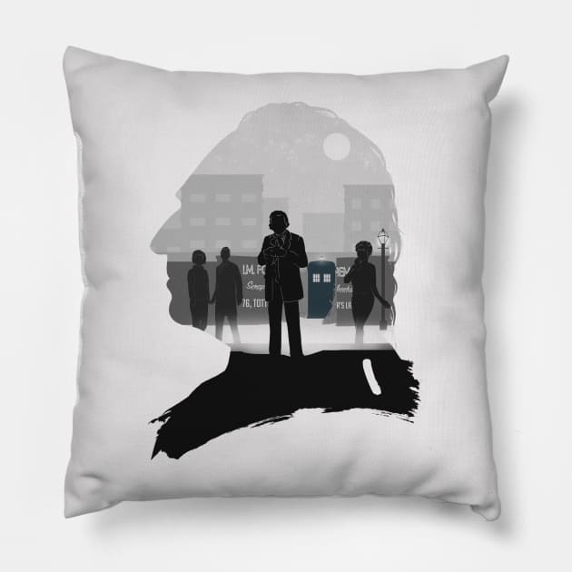 The First Doctor (An Unearthly Child) Pillow by MrSaxon101