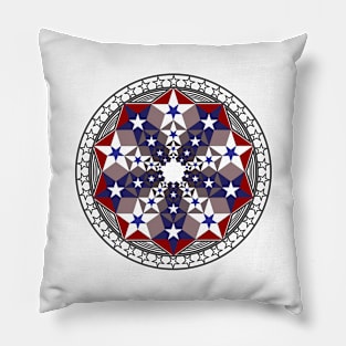 Star Spangled Mandala 1 Pillow